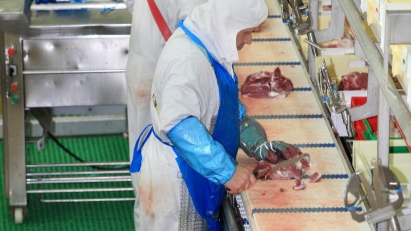 Puesto de trabajo de procesamiento de alimentos